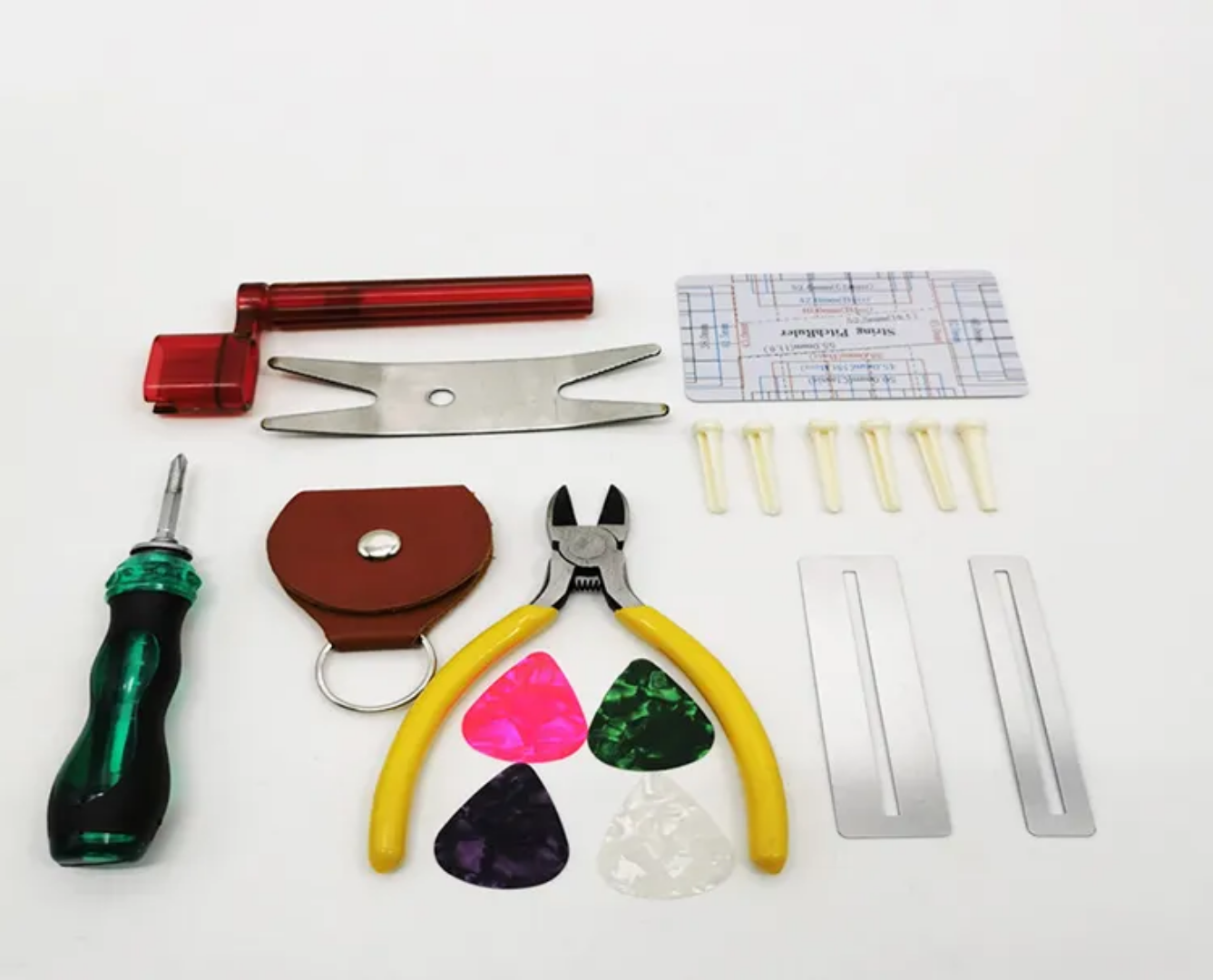 26-Piece Guitar Repair Tool Kit – Complete Maintenance Set for Acoustic, Electric & Bass Guitars with String Cutter, Ruler, Files & More