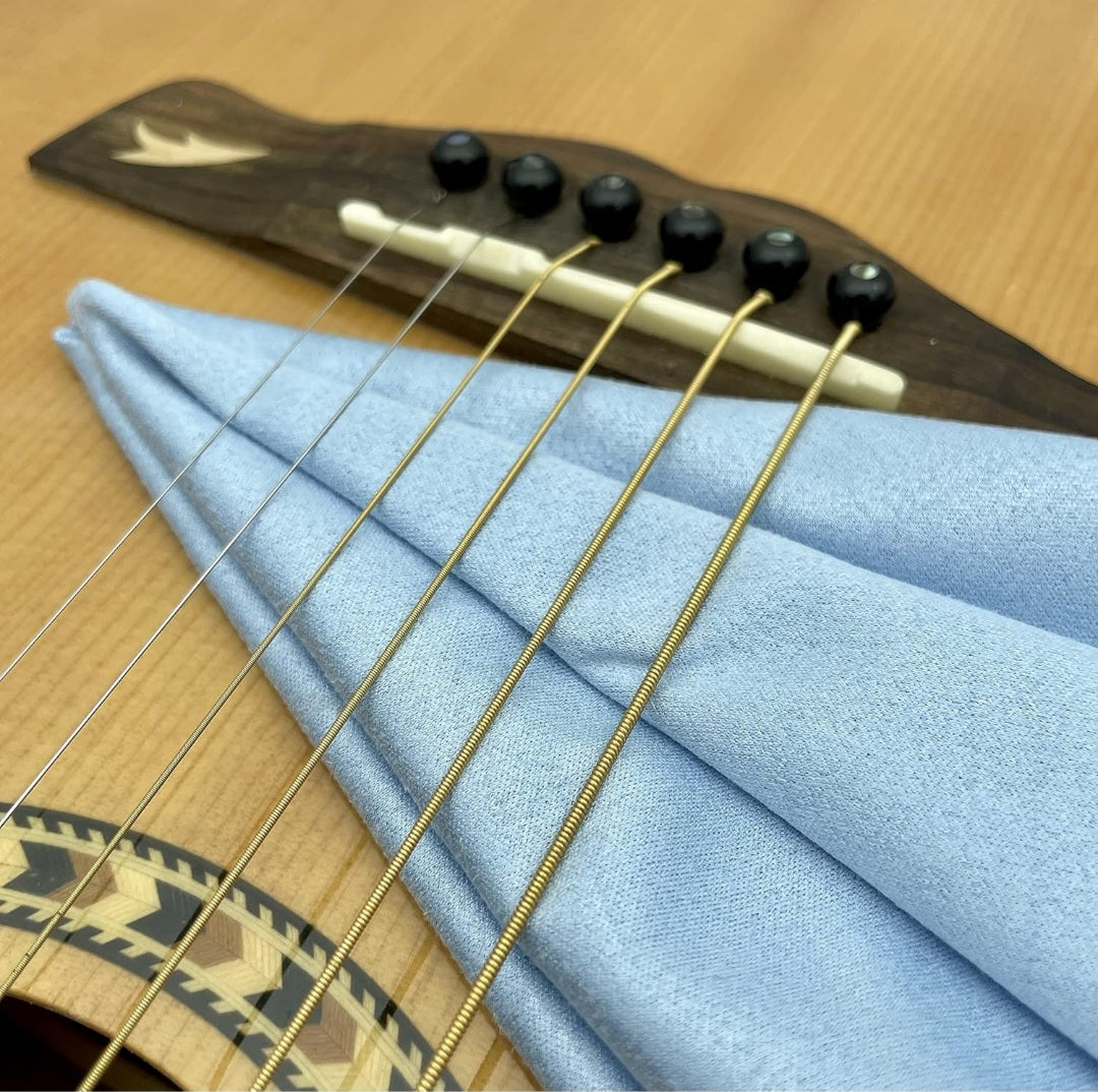 Kozmik Grooves Cleaning Cloths Microfiber (12"x12" Cleaning Cloth Blue) Plush Polishing Cloths for Musical Instruments Premium Cleaning Cloths for Guitar, Piano, Clarinet, Trumpet, Sax, Universal