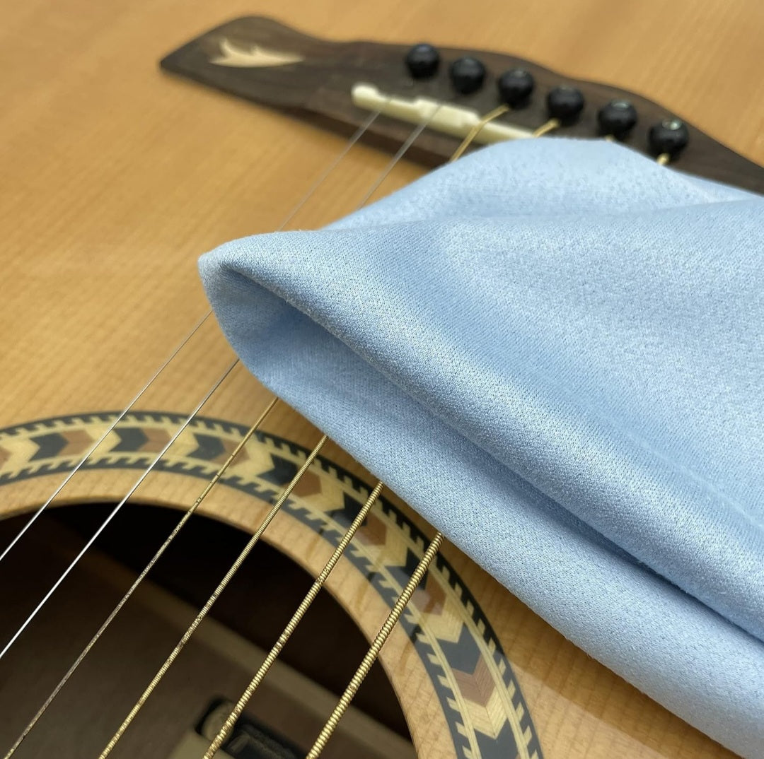 Kozmik Grooves Cleaning Cloths Microfiber (12"x12" Cleaning Cloth Blue) Plush Polishing Cloths for Musical Instruments Premium Cleaning Cloths for Guitar, Piano, Clarinet, Trumpet, Sax, Universal
