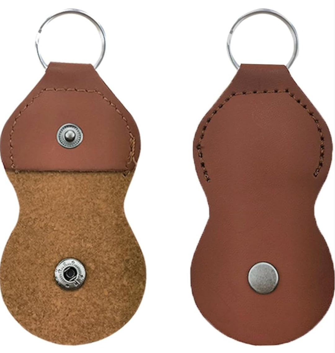 Kozmik Grooves Leather Guitar Pick Holder Keychain, Guitar Pick Holder Case Bag, Guitar Key Cases Bag Gift for Guitar Players