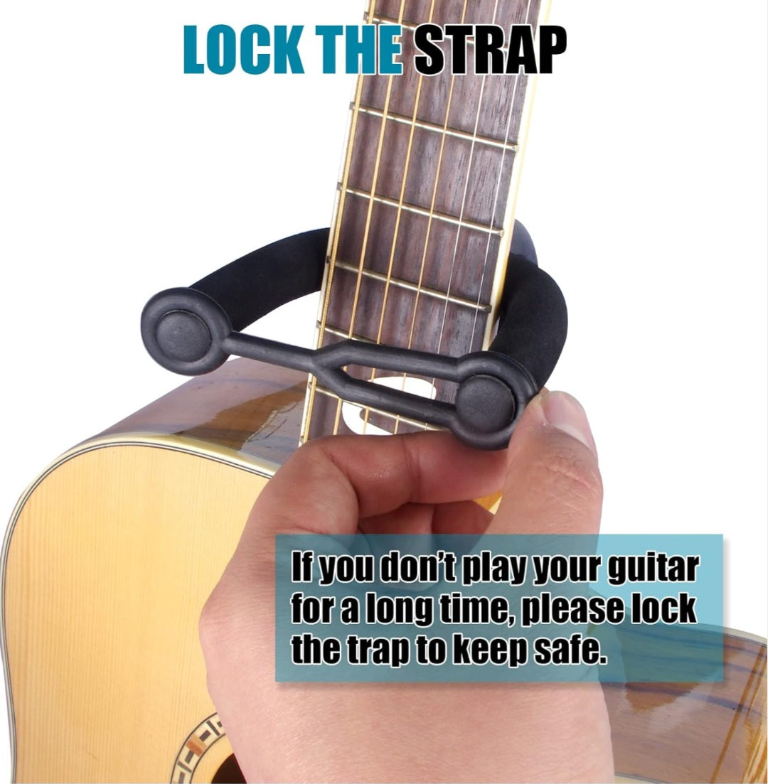 GLEAM Guitar Stand - Adjustable Fit Electric, Classical Guitars and Bass, Load Capacity 20LB, Accessories, Folding Type Black (CG-4)