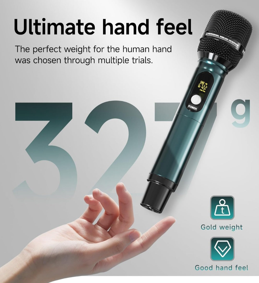 Kozmik Grooves Dual Wireless Microphone System – UHF, 240 ft Range, Studio-Grade Sound, Metal Mics