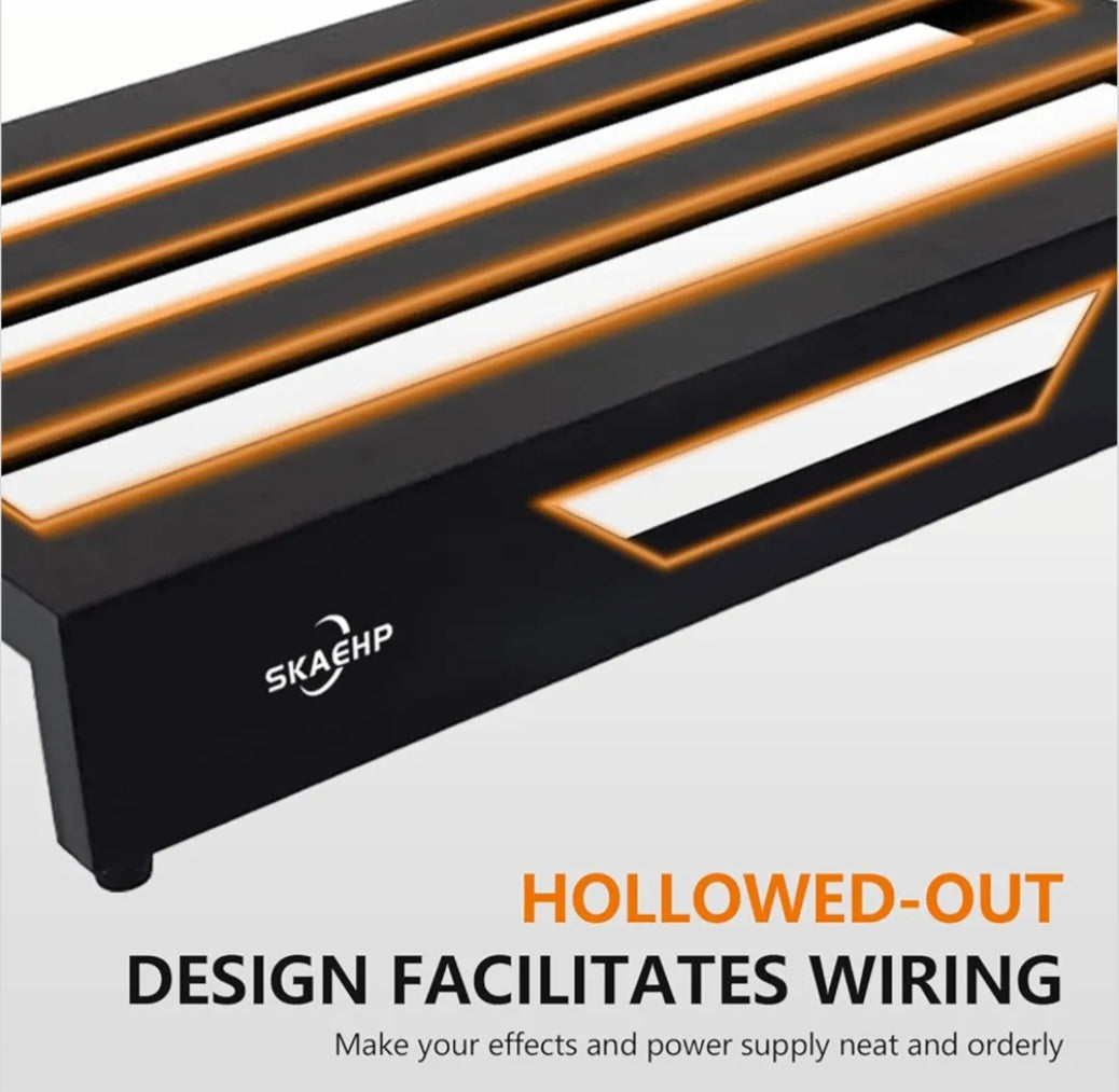 18" Lightweight Aluminum Alloy Guitar Pedalboard with Carrying Case – 2.65 lb, Durable & Travel-Ready