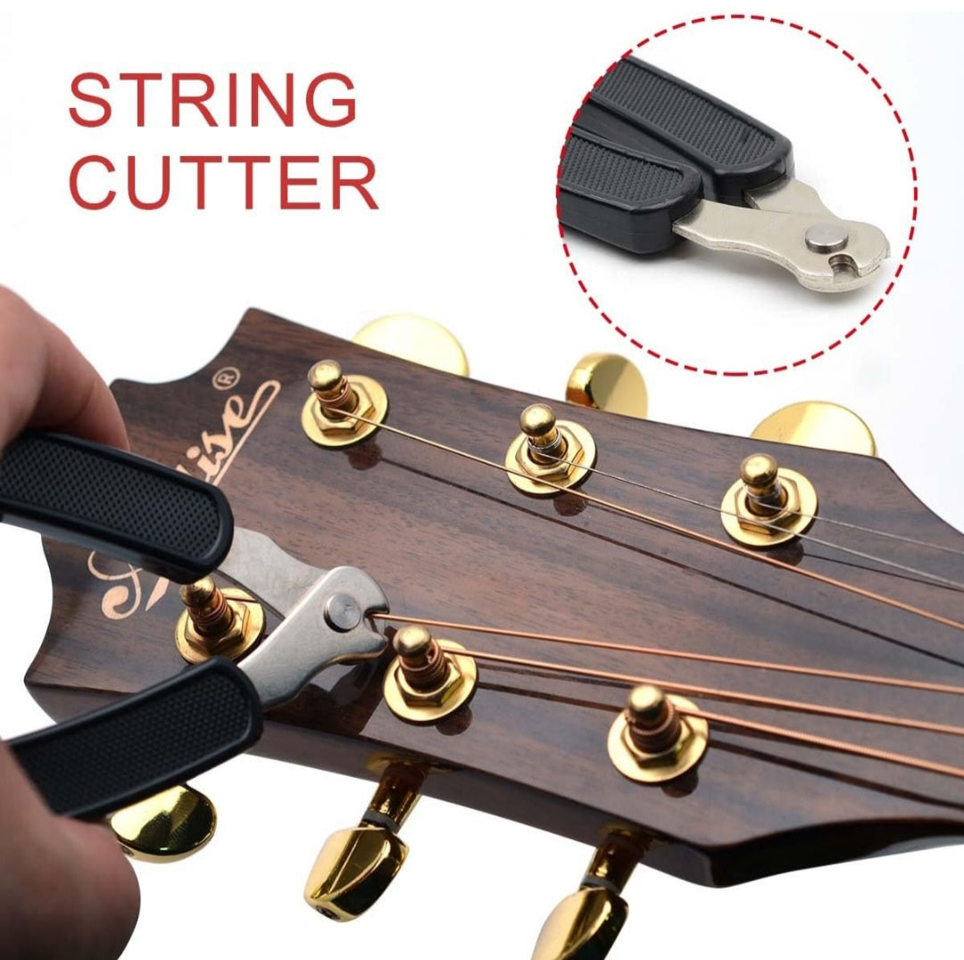 Black 3 in 1 Multifunction Guitar String Winder String Cutter Pin Puller MusicOne