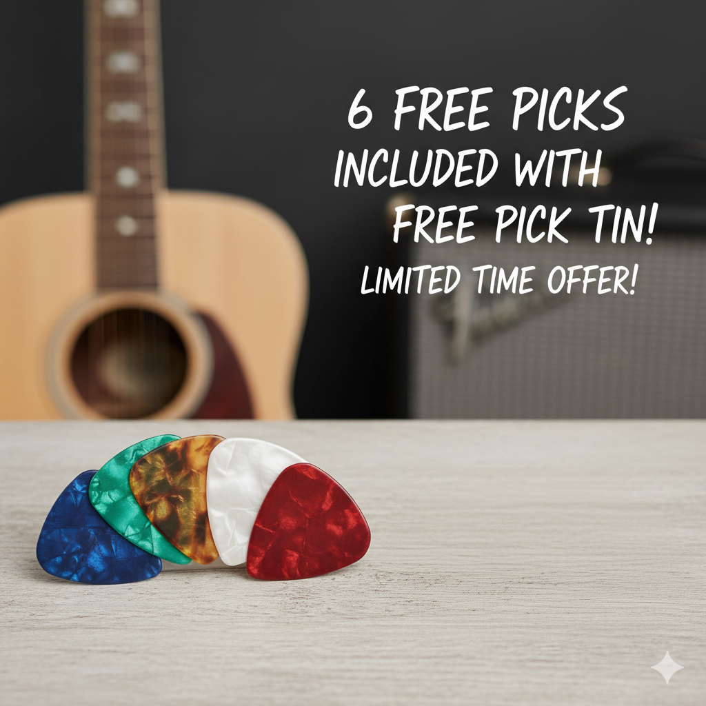 Rechargeable Clip-On Guitar Tuner with LCD Color Display – Multi-Instrument Tuner for Guitar, Ukulele, Violin & Chromatic Modes