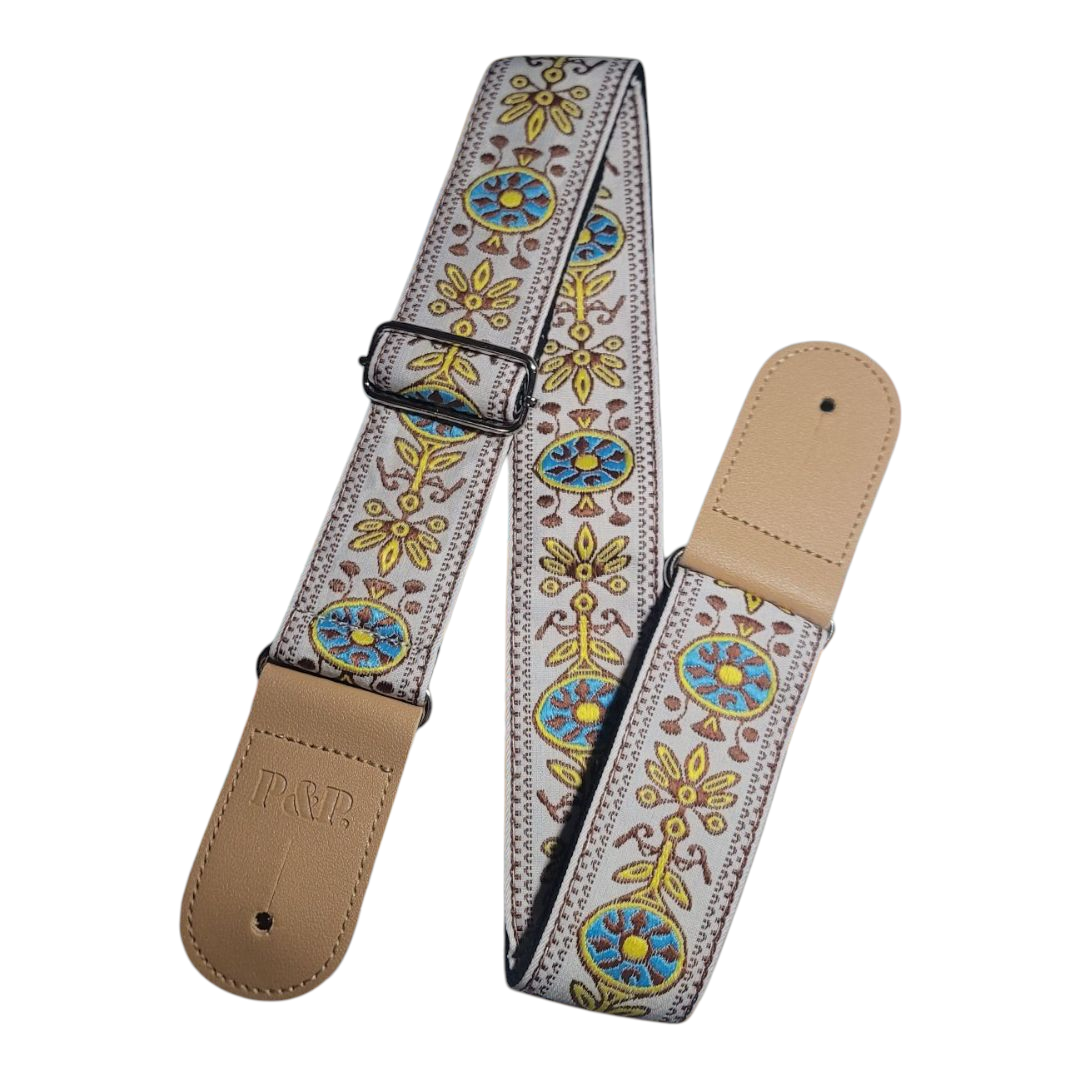 Vintage Jacquard Guitar Straps – Retro Vibes & Rock-Solid Comfort | Kozmik Grooves