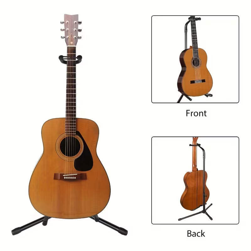 Universal Folding Guitar Stand Tripod – Padded Steel Neck Stand for Acoustic, Electric, Bass & Cello