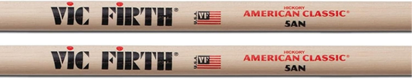 Vic Firth 5A Nylon Tip Drumsticks American Classic Hickory