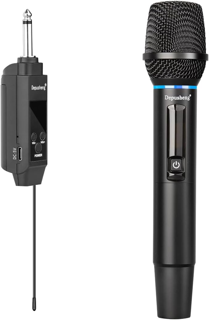 Wireless Handheld Microphone System – Rechargeable Live Vocal Mic
