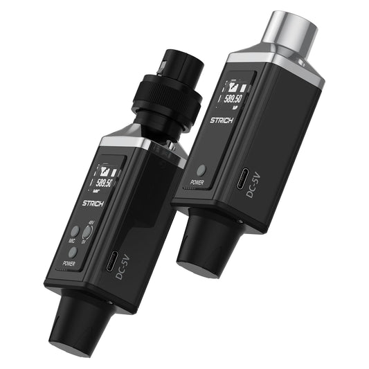 Wireless XLR Microphone System – 16 Channels, 164ft Range, Plug-On Transmitter & Receiver