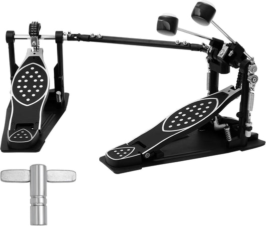 Double Bass Drum Pedal 2.0 – Ultra-Responsive Double Chain Kick Pedal with Drum Patch, Speed & Control, Latest Model