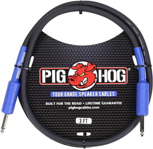 Pig Hog Tour Grade Speaker Cable 3ft