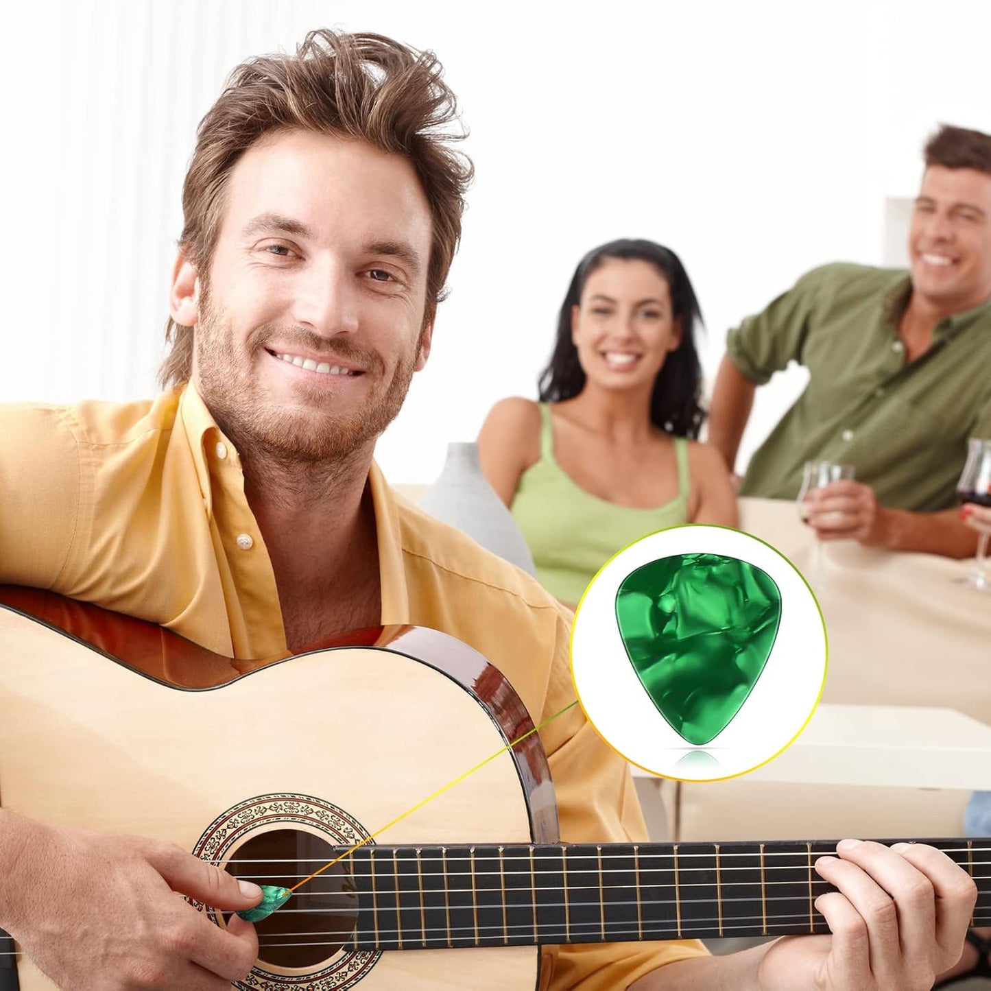 Kozmik Grooves 10-Pack Guitar Picks – Celluloid Plectrums, Thin/Medium/Heavy, 10 Colors, Acoustic & Electric Guitar