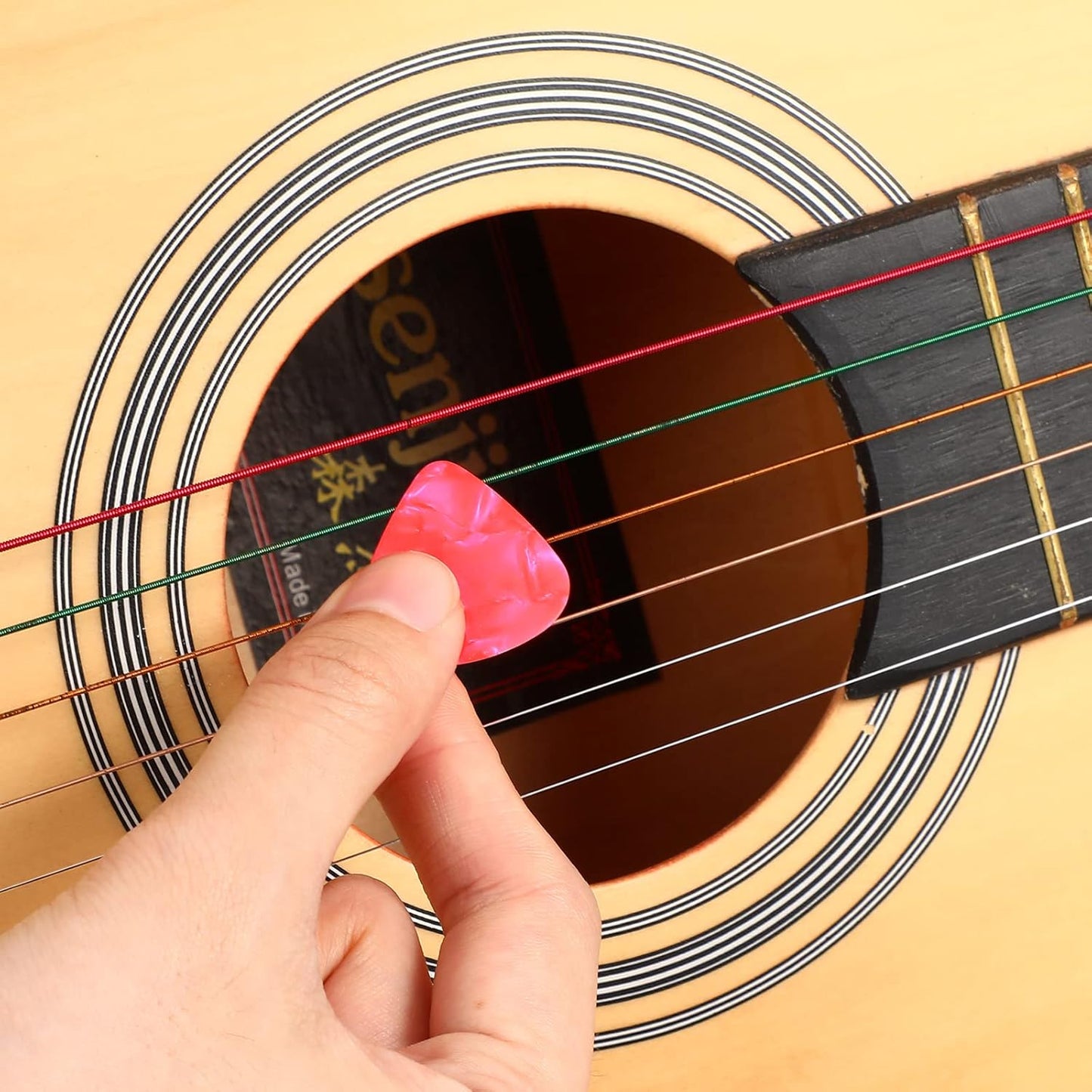 Kozmik Grooves 10-Pack Guitar Picks – Celluloid Plectrums, Thin/Medium/Heavy, 10 Colors, Acoustic & Electric Guitar