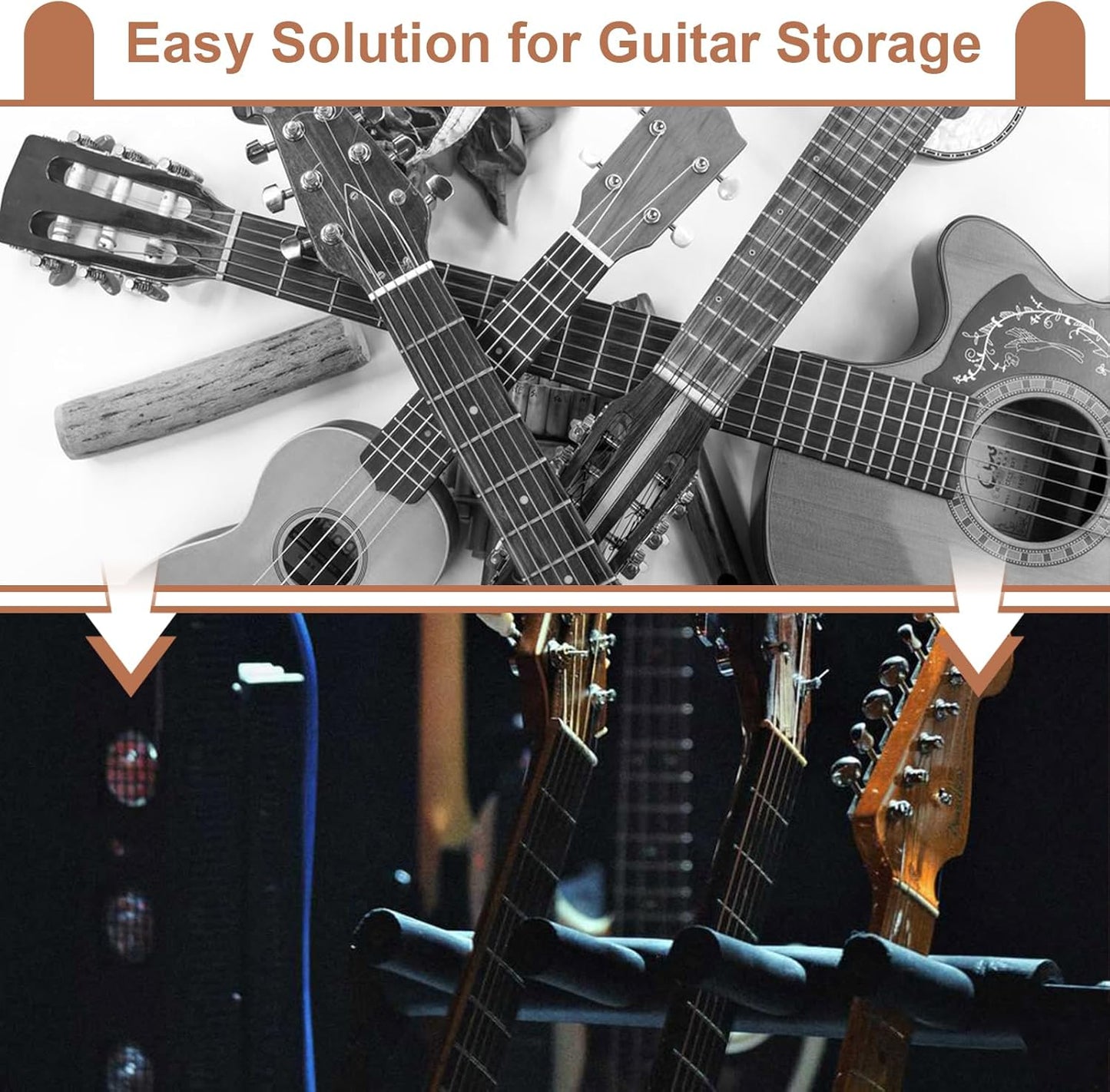 5 Slot Guitar Stand – Compact Folding Rack