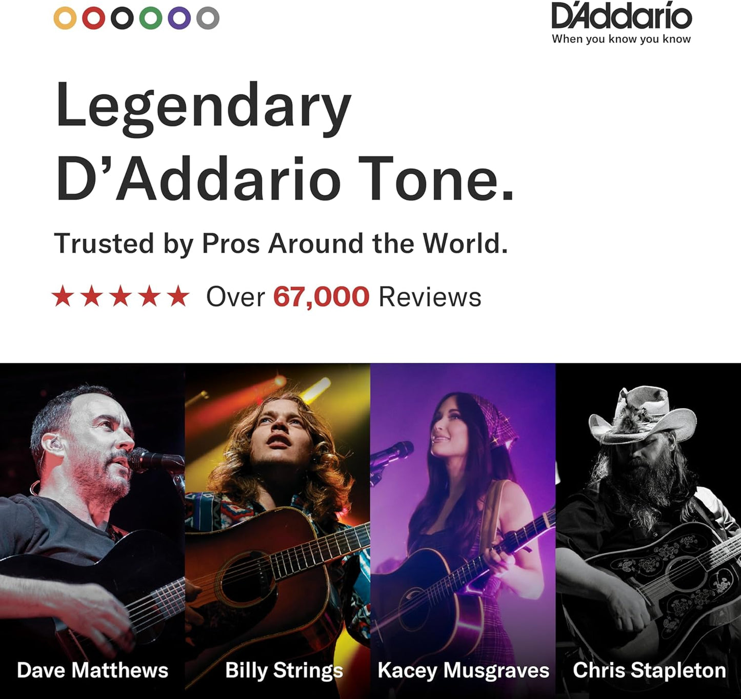 D’Addario EJ16 Phosphor Bronze Acoustic Guitar Strings 12-53