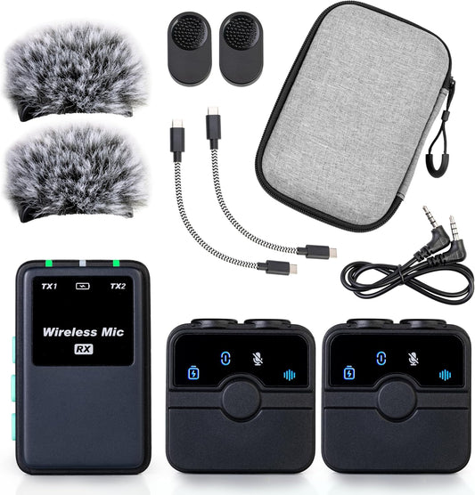 CreatorMic Mini Wireless Microphone – Voice-Enhancing Lapel Mic for iPhone, Android & Camera, Noise Cancel, Voice EQ, Limiter, Echo Removal, Magnetic Mount for Vlog, YouTube, TikTok
