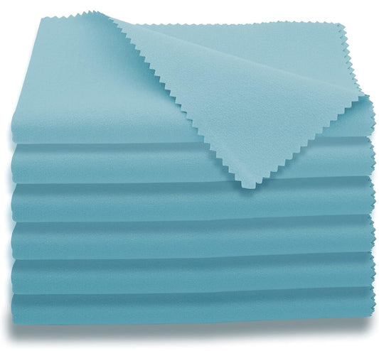 Kozmik Grooves Cleaning Cloths Microfiber (12"x12" Cleaning Cloth Blue) Plush Polishing Cloths for Musical Instruments Premium Cleaning Cloths for Guitar, Piano, Clarinet, Trumpet, Sax, Universal