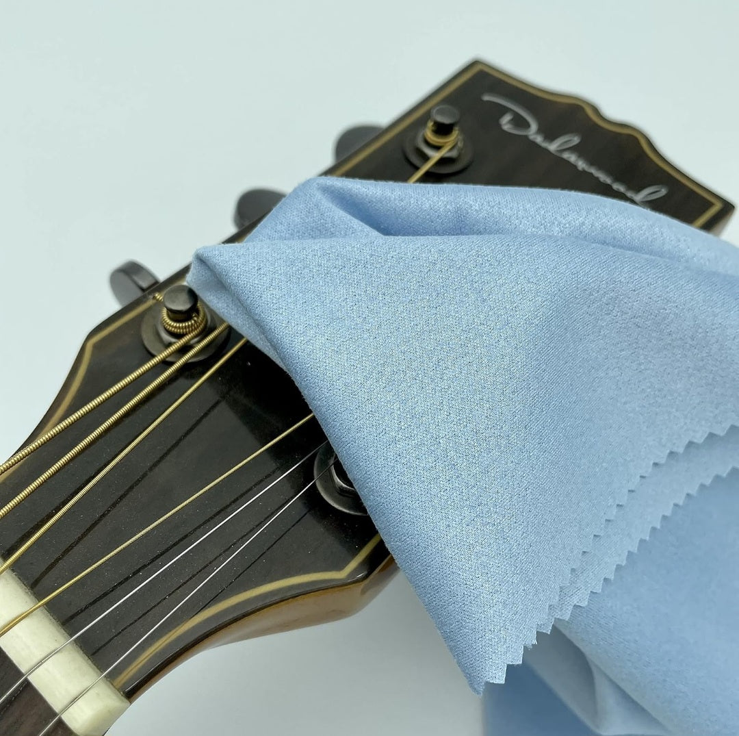 Kozmik Grooves Cleaning Cloths Microfiber (12"x12" Cleaning Cloth Blue) Plush Polishing Cloths for Musical Instruments Premium Cleaning Cloths for Guitar, Piano, Clarinet, Trumpet, Sax, Universal