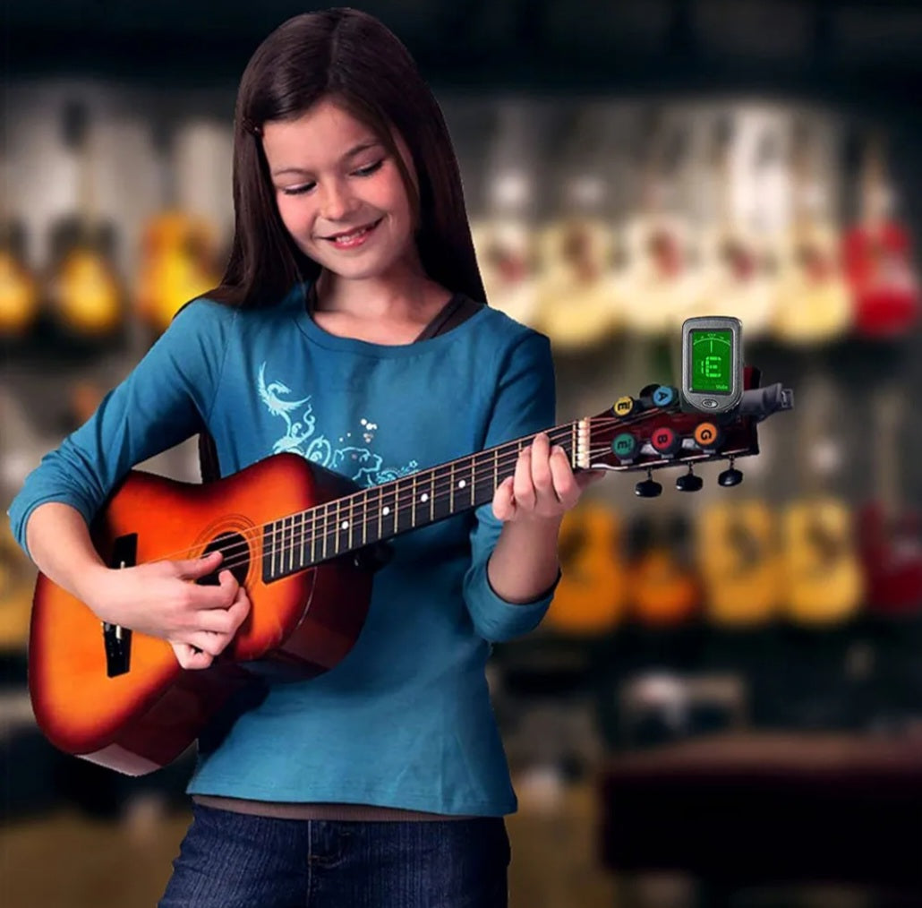 Kozmik Grooves Clip on Tuner for Guitar, Bass, Ukulele, Violin, Banjo Tuner and more!