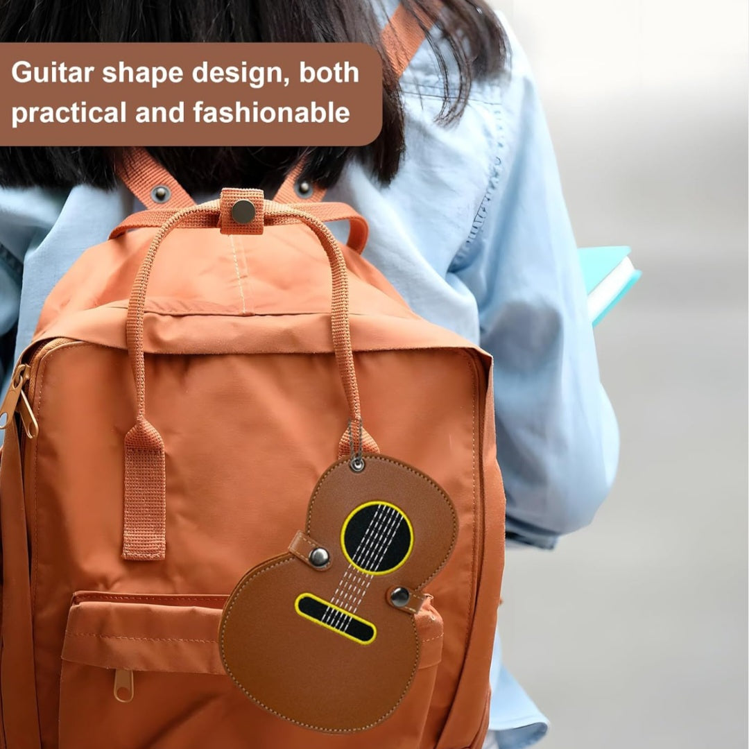 Guitar Pick Holder, Guitar Pick Case with 17 Slots, Bass Picks Storage Pouch Organizer, Picks Storage Bag for Bass Lovers for Ukulele Electric Acoustic Guitars Bass