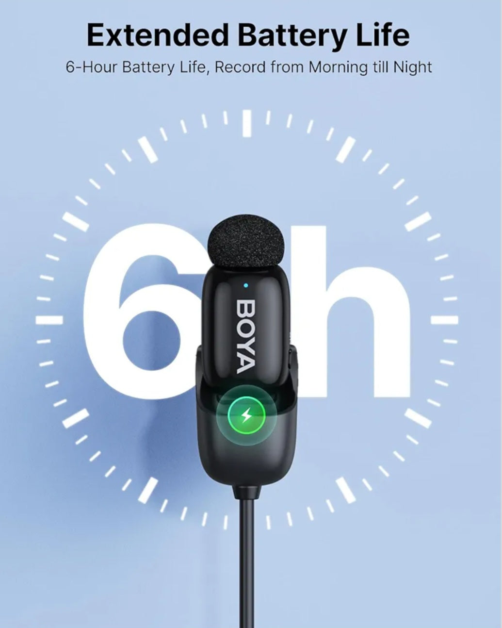 BOYA mini Wireless Lavalier Microphone for Android/iPhone 15/16,USB-C Plug & Play, 328ft 6H Battery, 3-Level AI Noise Reduction,AI Voice Changer for YouTube/TikTok/Recording (2TX+1RX,No Charging Case)