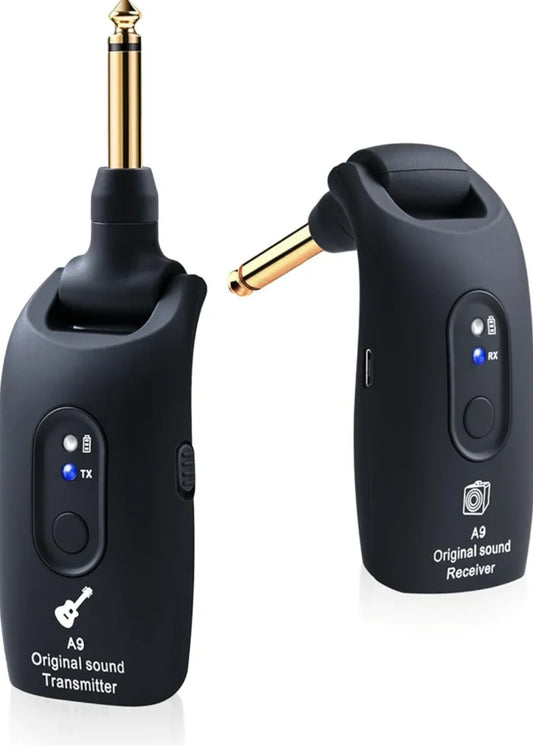 🎸 Wireless Guitar System 2.4GHz – 100ft Range + Free Picks & Tin