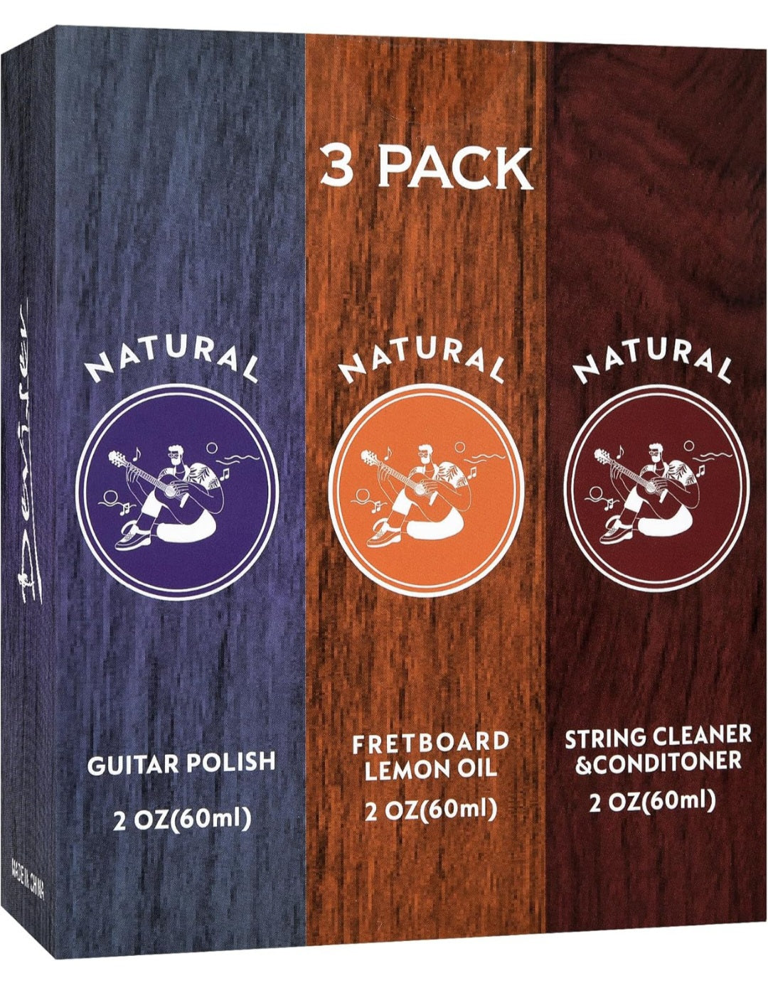 Deviser Guitar Cleaning,All IN ONE Kit,fretboard Lemon oil,Polish,Guitar String-cleaner,Guitar string winder,Cleaning cloth for guitar cleaning and maintenance