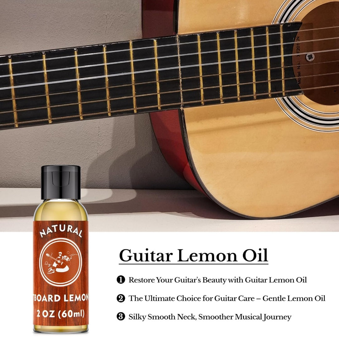 Deviser Guitar Cleaning,All IN ONE Kit,fretboard Lemon oil,Polish,Guitar String-cleaner,Guitar string winder,Cleaning cloth for guitar cleaning and maintenance