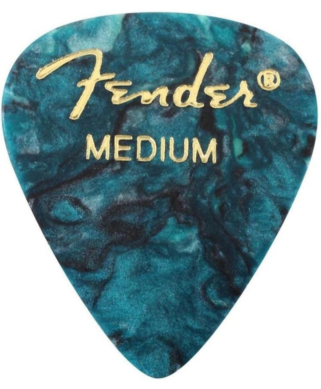 Fender Premium Celluloid Guitar Picks, Guitar Accessories, 351 Shape, Ocean Turquoise, Red Moto, Black Moto, Guitar Picks Medium, Pack of 12